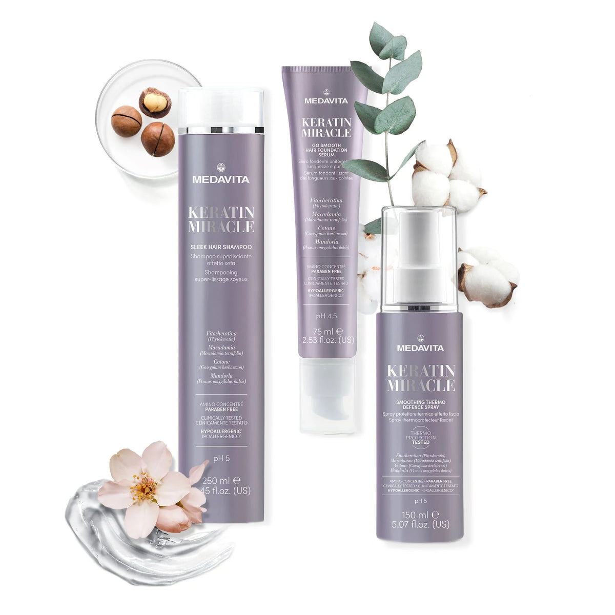 Medavita Keratin Miracle Go Smooth Hair Foundation Serum 75ml lifestyle