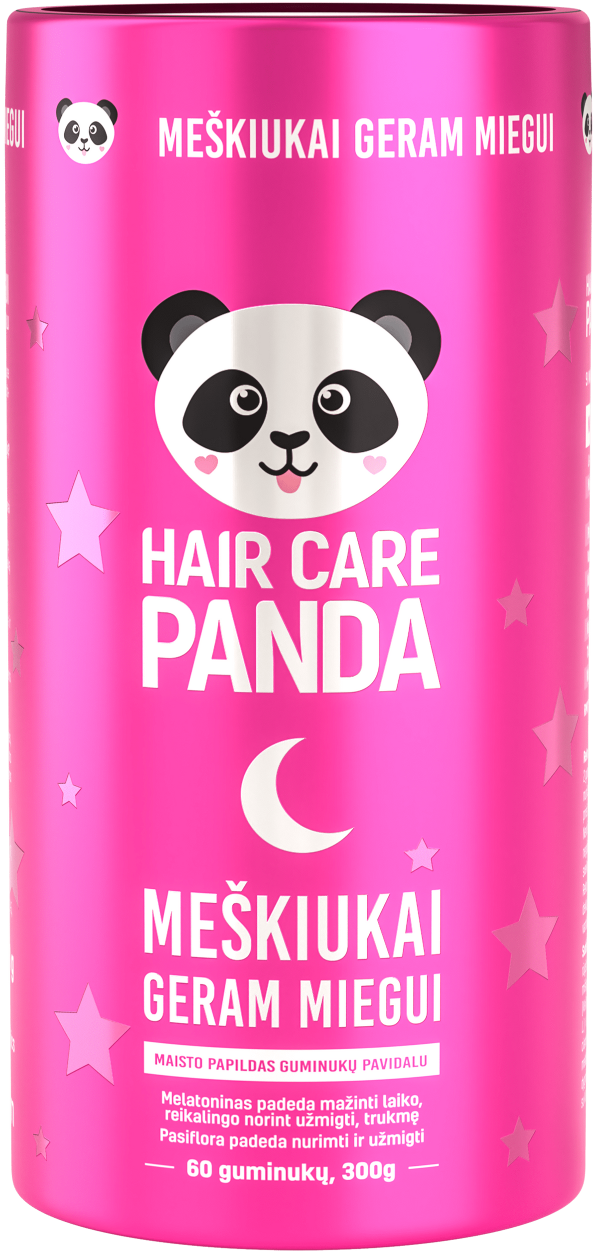 Hair Care Panda meskiukai geram miegui 60 Capsules food supplements