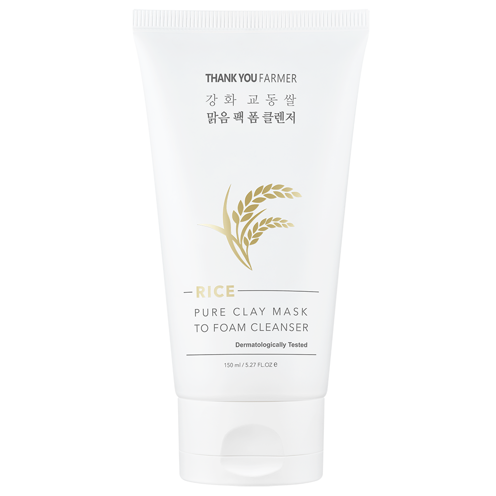 Thank You Farmer Rice Pure Clay Mask to Foam Cleanser 150ml #Size_150ml