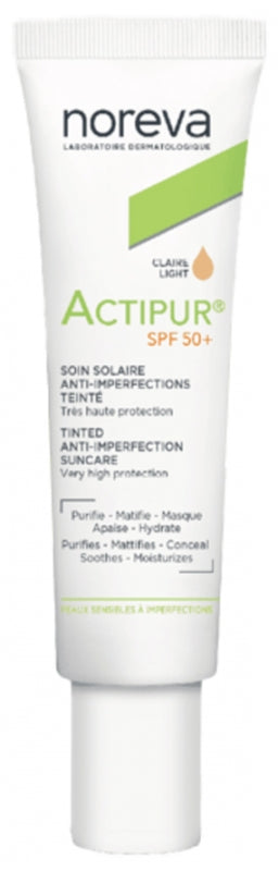Noreva Actipur Sun Care SPF50+ Light Tint 30ml face moisturizers #size_ 30ml